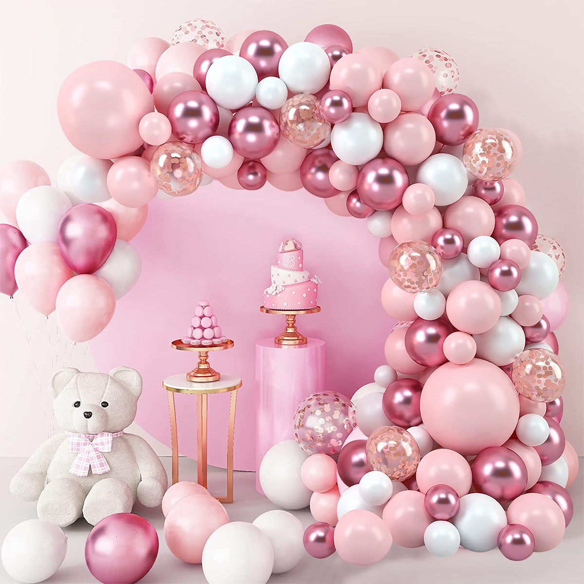 Balon merah muda Macaron Kit l - Wedding Day Supply Kit ulasan dan harga