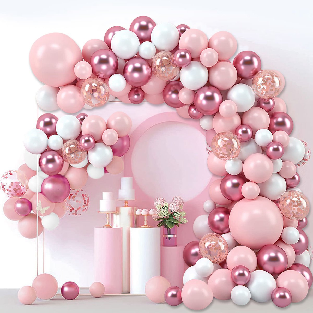Balon merah muda Macaron Kit l - Wedding Day Supply Kit ulasan dan harga
