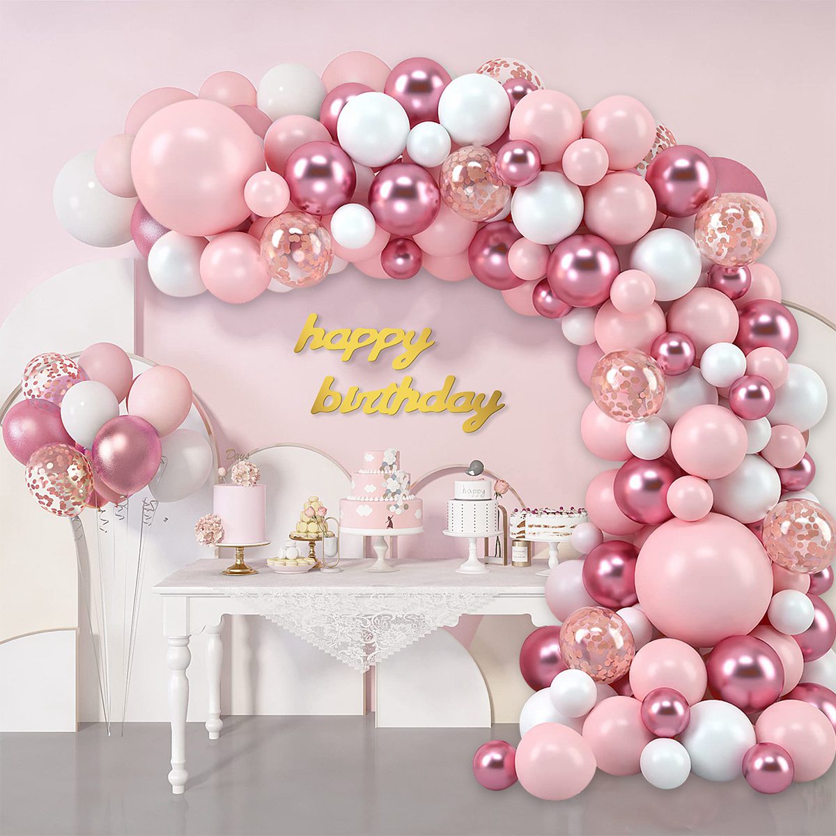 Balon merah muda Macaron Kit l - Wedding Day Supply Kit ulasan dan harga