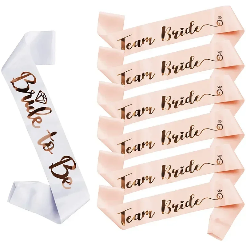 1Set selempang Satin tim emas  - Bride Tribe Sash ulasan dan harga