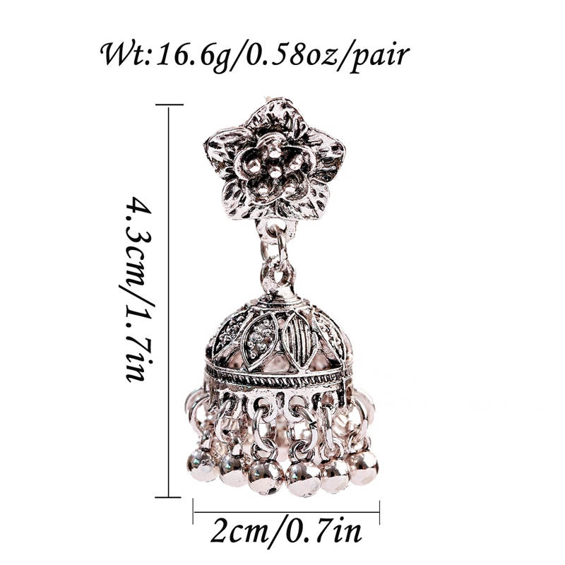 Anting Jhumka Wanita Gaya Boho - Indian Wedding Supply ulasan dan harga