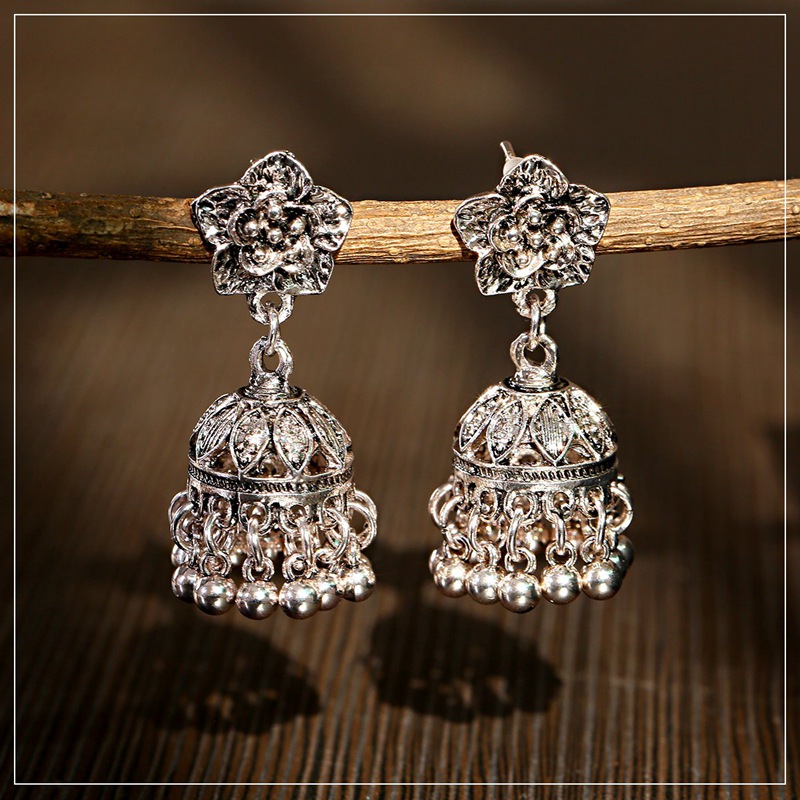 Anting Jhumka Wanita Gaya Boho - Indian Wedding Supply ulasan dan harga