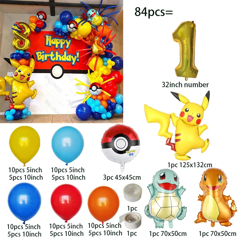 84 Buah Balon Pesta Pikachu Ki - Wedding Day Supply Kit ulasan dan harga