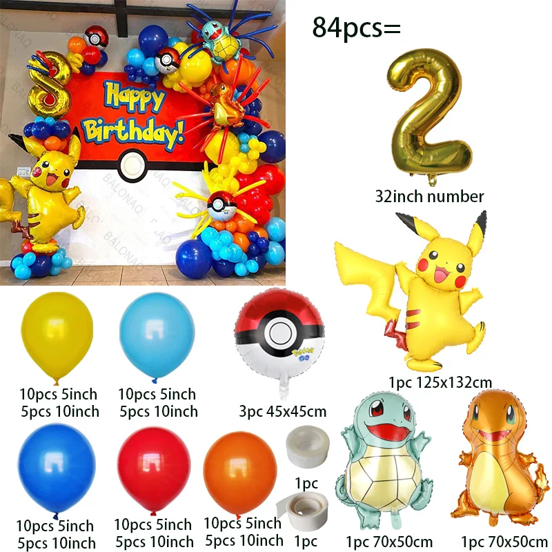 84 Buah Balon Pesta Pikachu Ki - Wedding Day Supply Kit ulasan dan harga