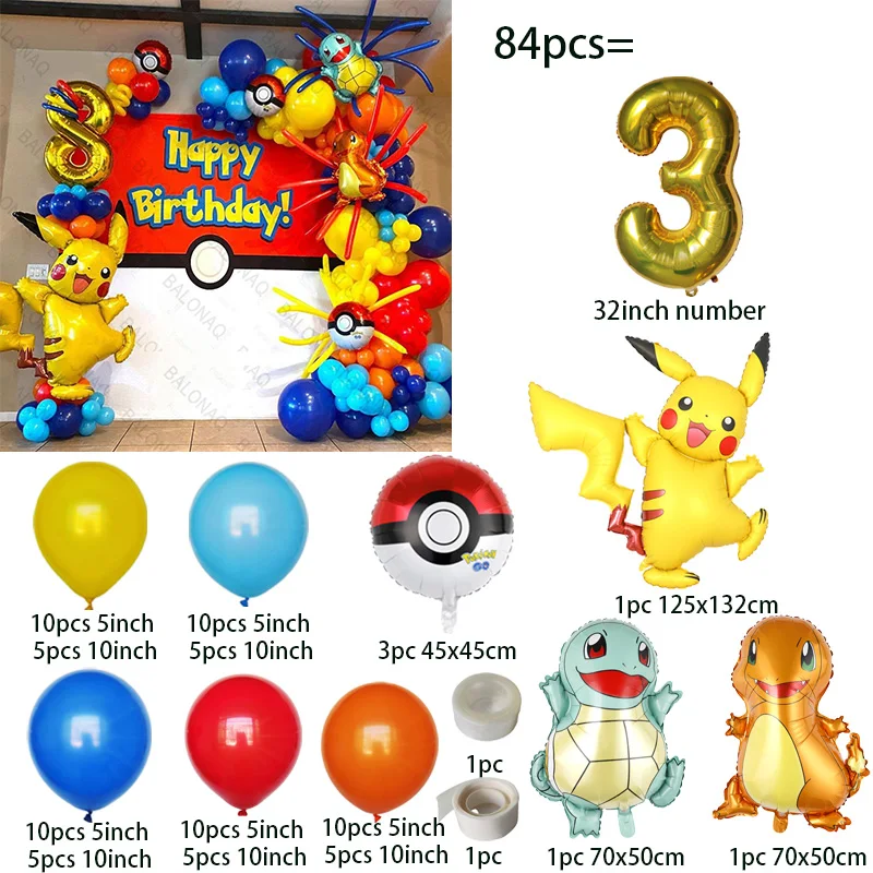 84 Buah Balon Pesta Pikachu Ki - Wedding Day Supply Kit ulasan dan harga