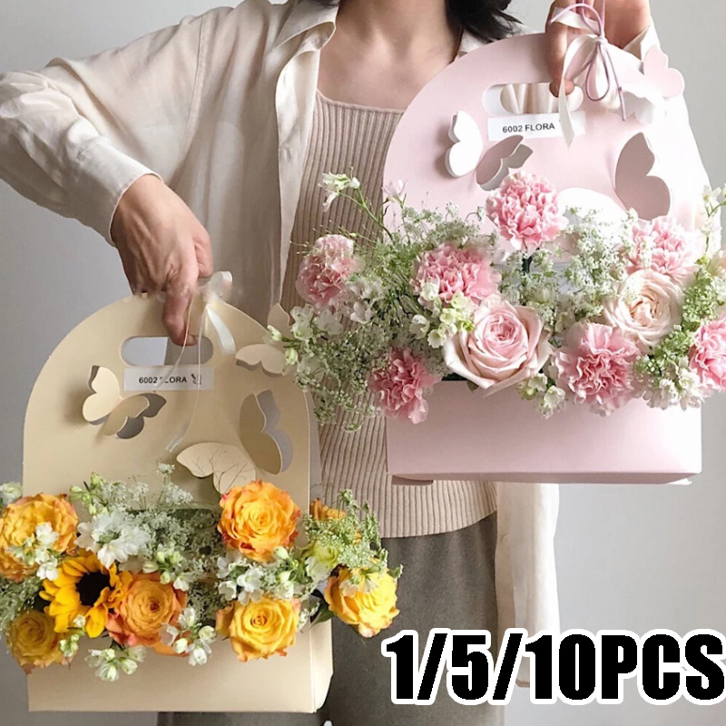 1/5/10 Buah Kotak Bunga Kupu-k - Wedding Hampers ulasan dan harga