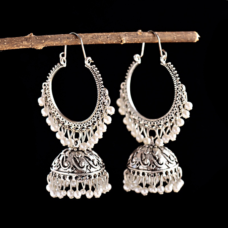 Perhiasan Jhumka India Baru un - Indian Wedding Supply ulasan dan harga