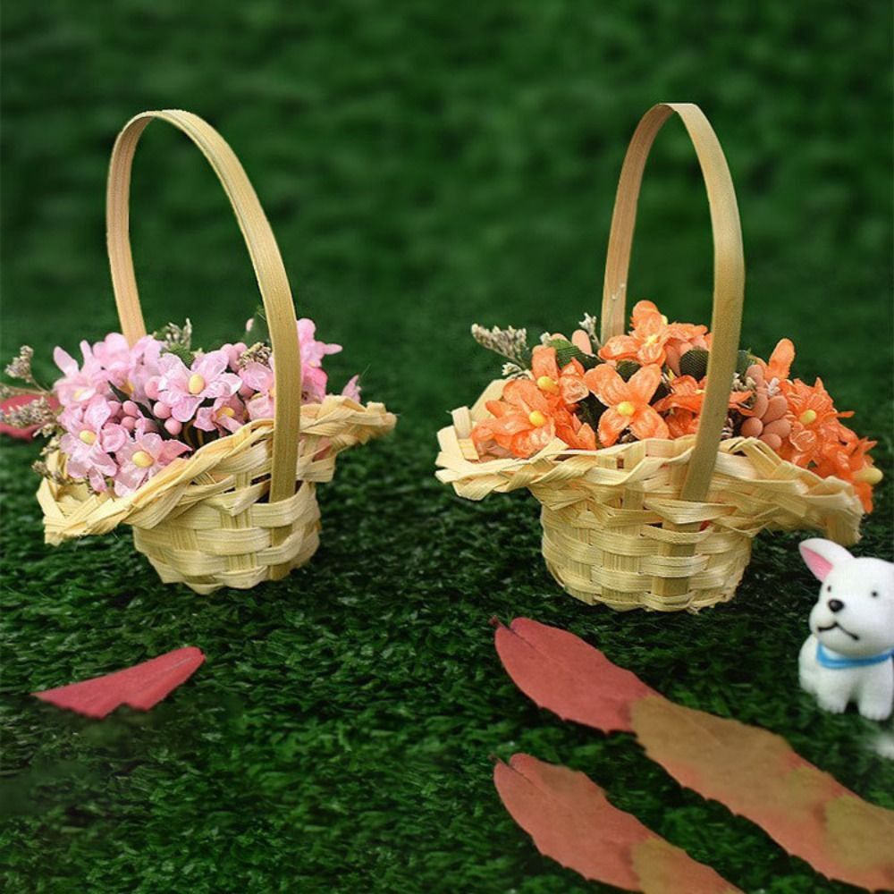 Keranjang bunga kepang Mini, d - Wedding Hampers ulasan dan harga