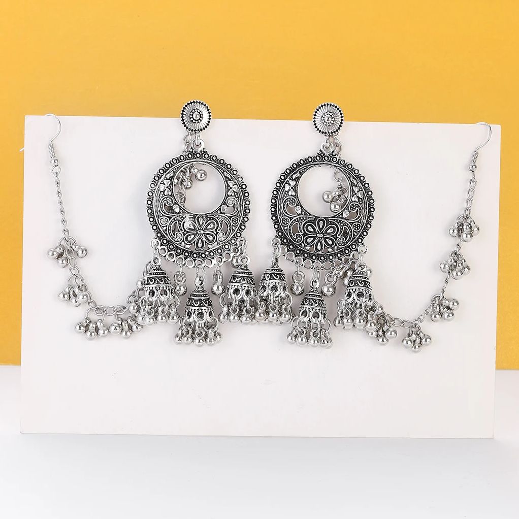 Anting-anting Jhumka India den - Indian Wedding Supply ulasan dan harga