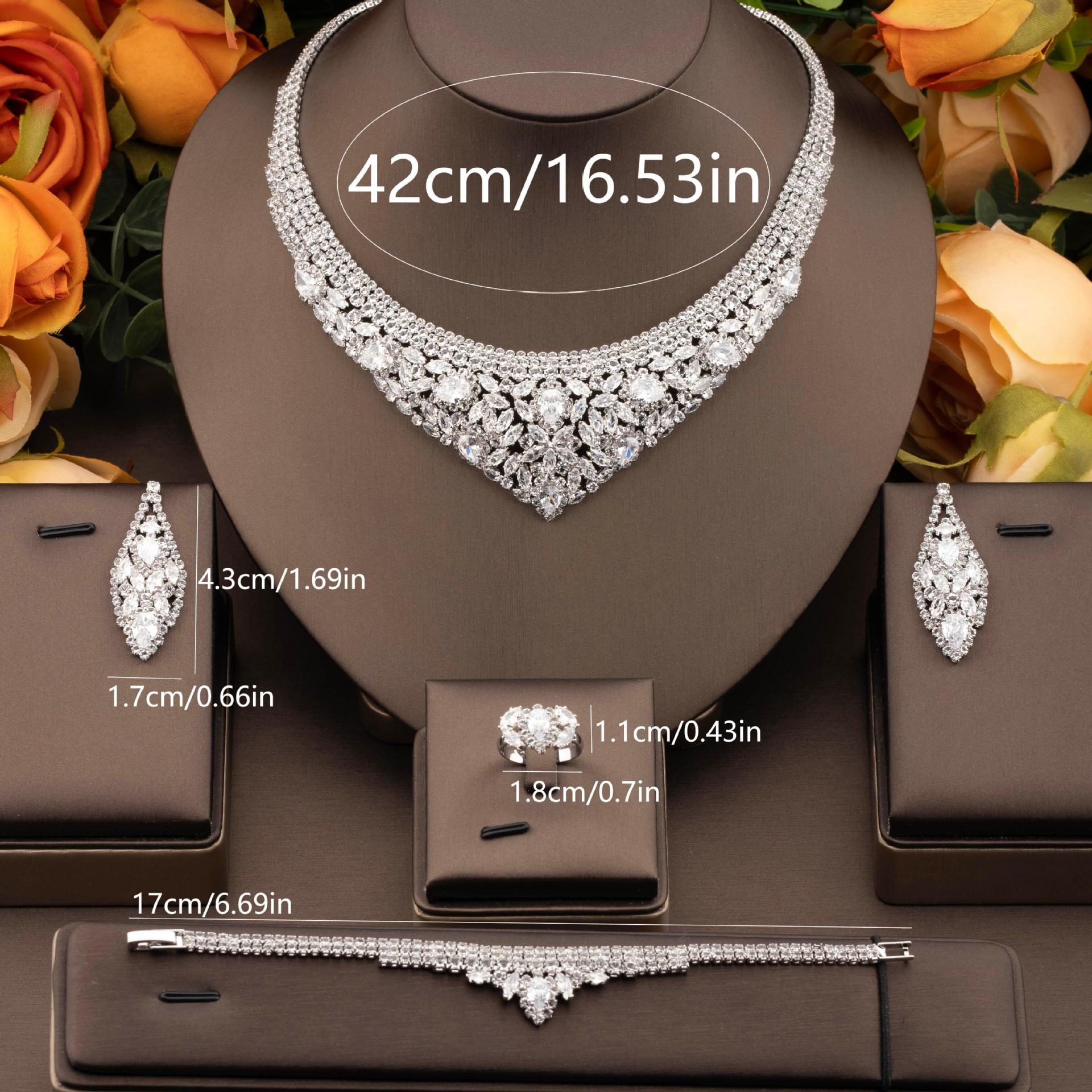 Set Perhiasan Pengantin 4-Piec - Indian Wedding Supply ulasan dan harga